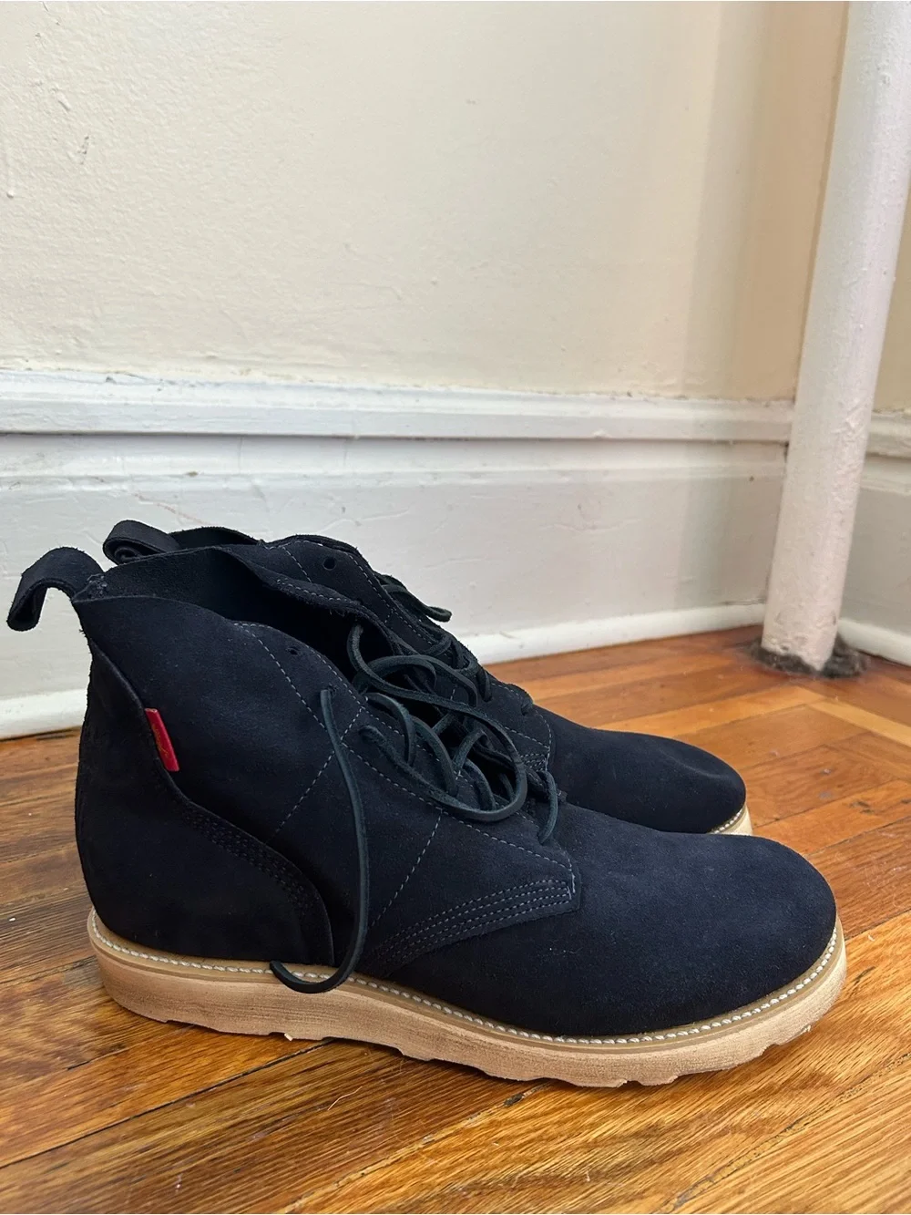 Blue almost Black Suede Chukka Boots for Men